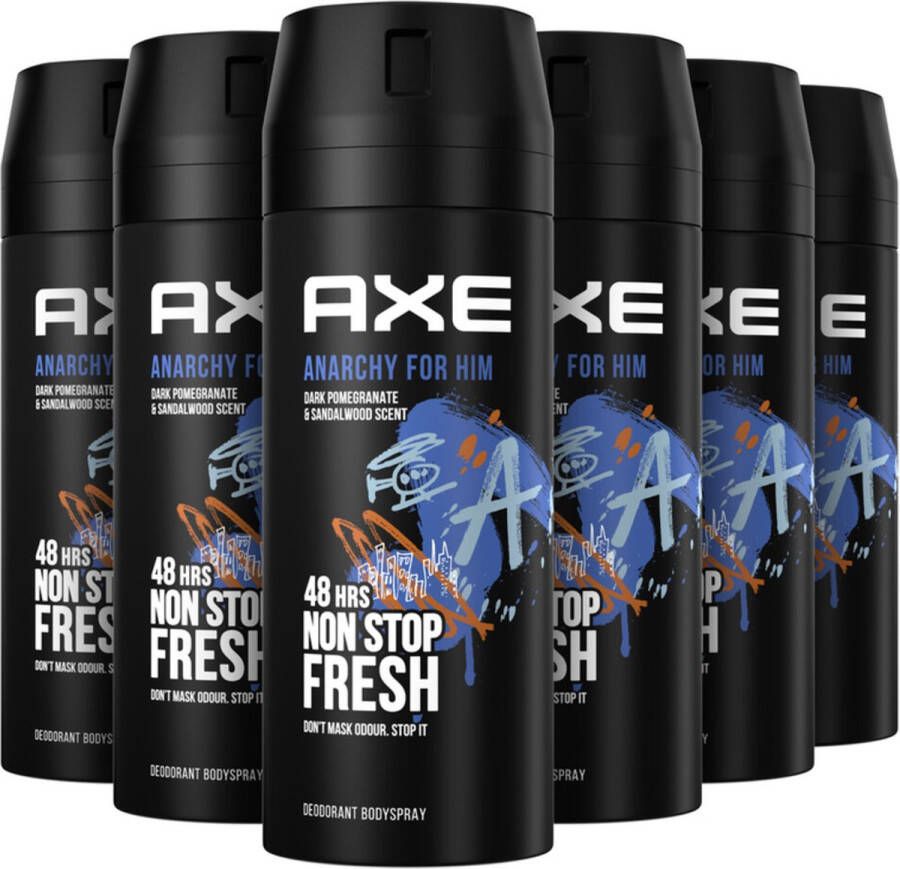 Axe 6x Deodorant Bodyspray Anarchy for Him 150 ml