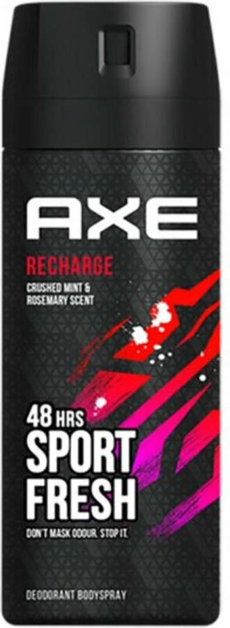 Axe 6x Deodorant Bodyspray Sport Recharge 150 ml