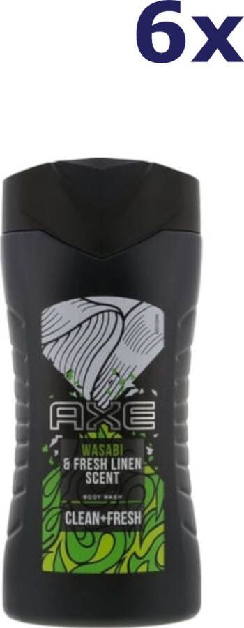 Axe DouchegelAxe Axe Douchegel – Wasabi & Fresh Linen 6 x 250 ml Voordeelverpakking