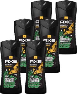 Axe 3 IN 1 Douchegel Facewash & Shampoo Wild Mojito & Cedarwood XL 6 x 400 ml Voordeelverpakking
