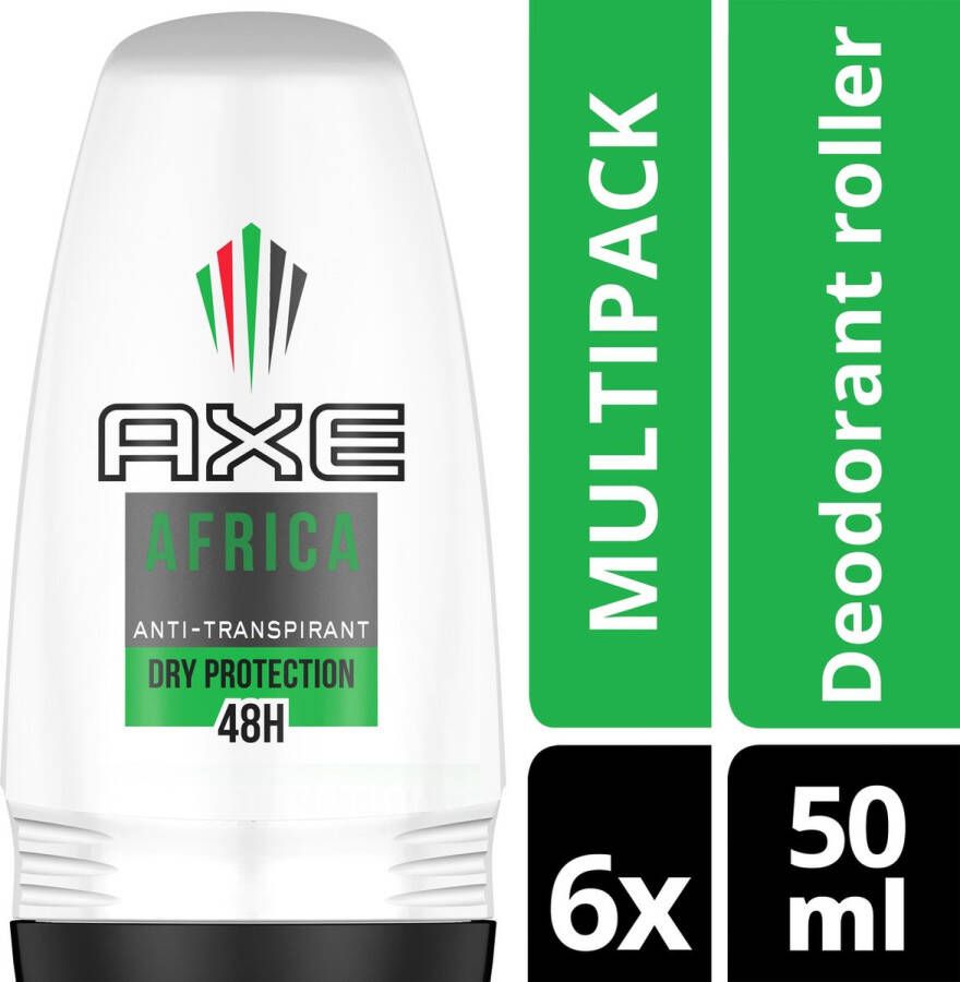 Axe Africa Deodorant 6 x 50 ml Voordeelverpakking