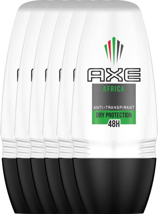 Axe Africa Deodorant 6 x 50 ml Voordeelverpakking