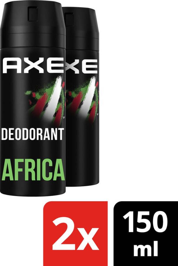 Axe Africa Deodorant Bodyspray 2 x 150 ml Voordeelverpakking