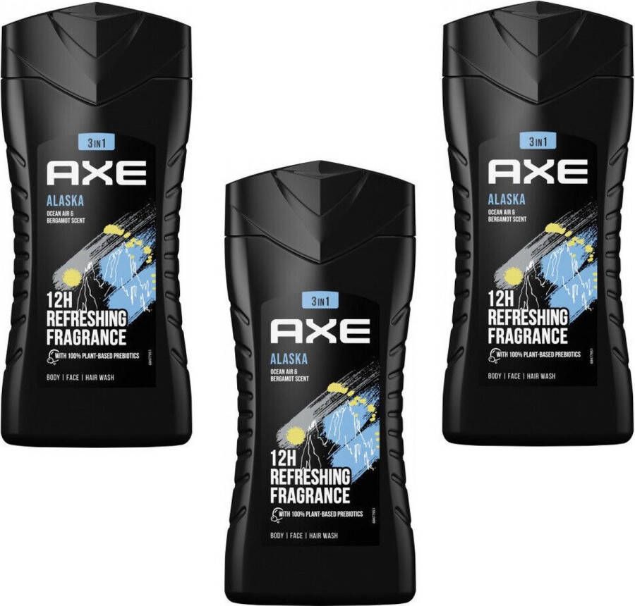 Axe Alaska Douchegel 3 x 250 ml Voordeelverpakking