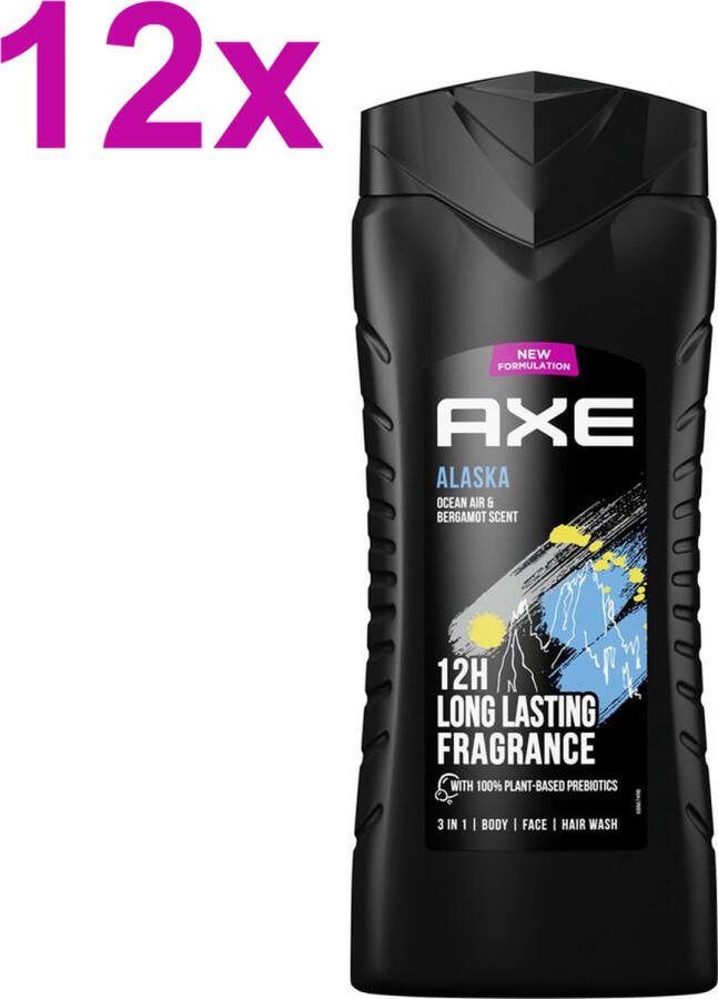 Axe Alaska Ocean Air & Bergamot Scent XL Douchegel 12x 400ml Voordeelverpakking