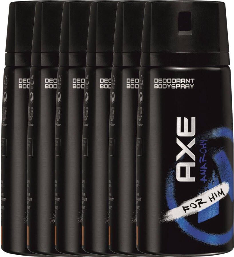 Axe anarchy for him Body Spray 150 ml deodorant 6 st Voordeelverpakking