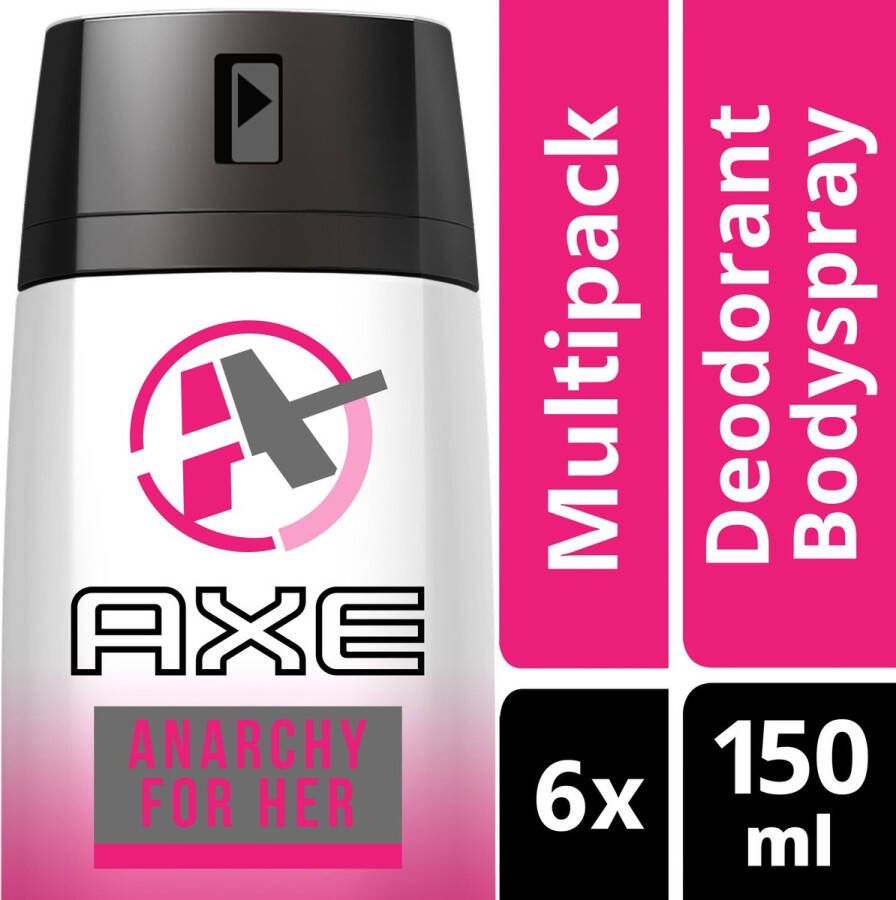 Axe Anarchy For Women 150 ml Deodorant Spray 6 stuks Voordeelverpakking
