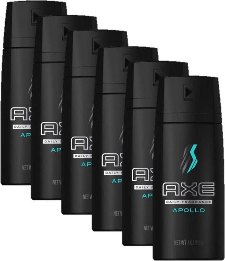 Axe apollo Body Spray 150 ml deodorant 6 st Voordeelverpakking