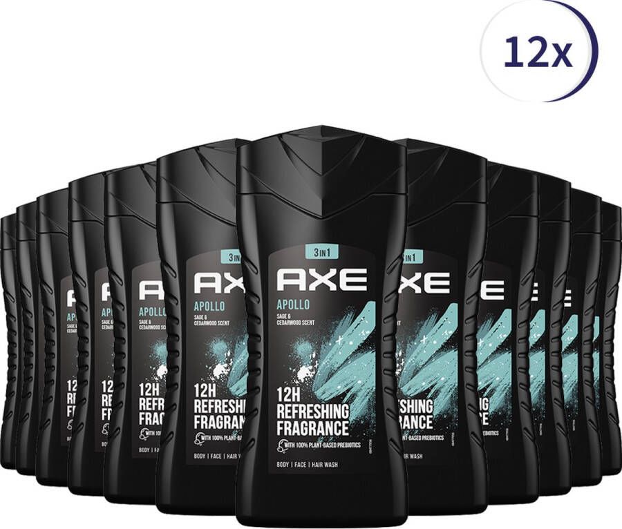 Axe Apollo Showergel 12 x 250 ml Voordeelverpakking