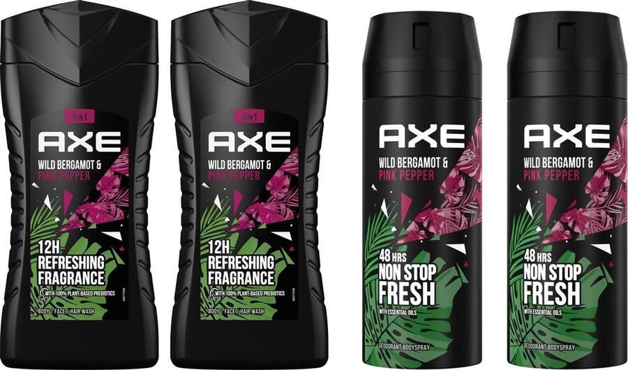 Axe Bergamot & Pink Pepper 2 x Douchegel + 2 x Deo Spray