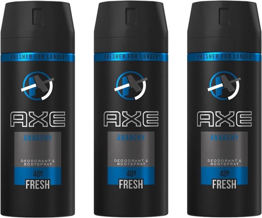 Axe Deo Spray Anarchy for Him 3 x 150 ml