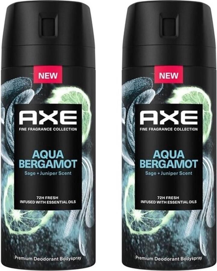 Axe Deo Spray Aqua Bergamot 2 x 150 ml