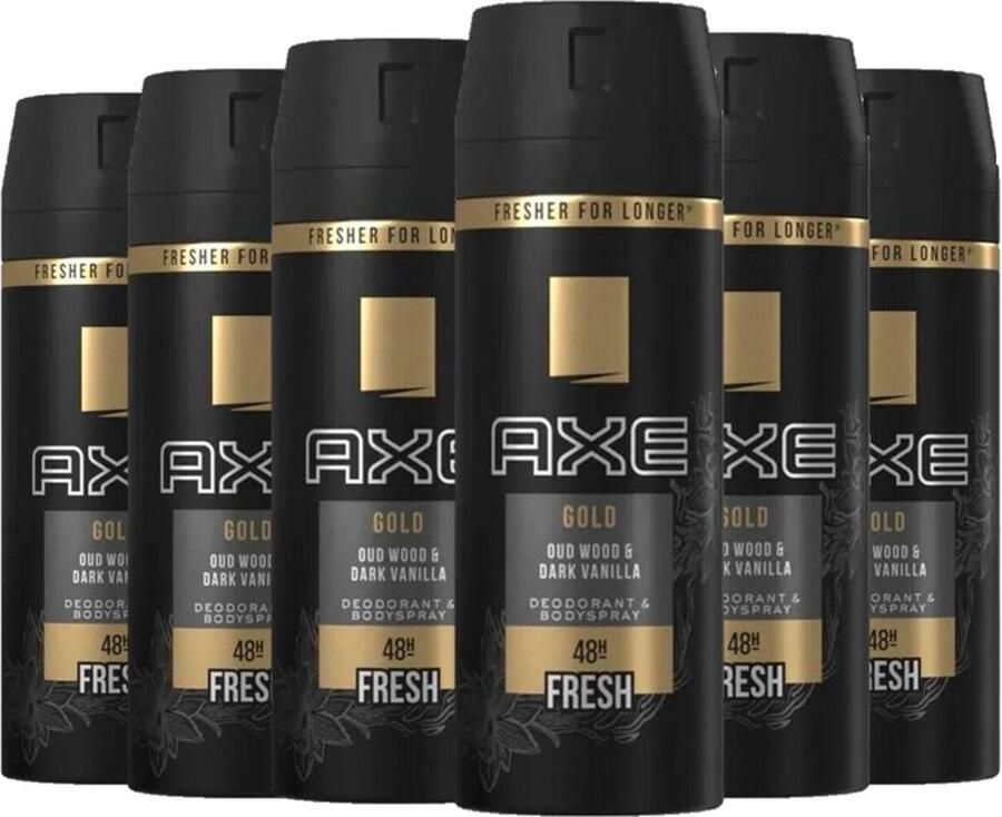 Axe Deodorant Bodyspray Gold Voordeelverpakking 6 x 150 ml
