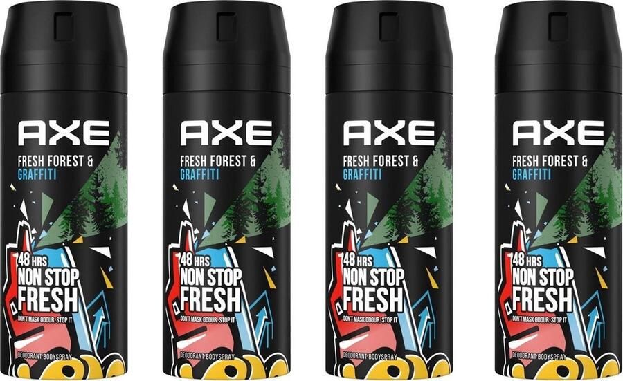 Axe Deodorant Collision Fresh Forest + Graffiti (4 x 150ml)