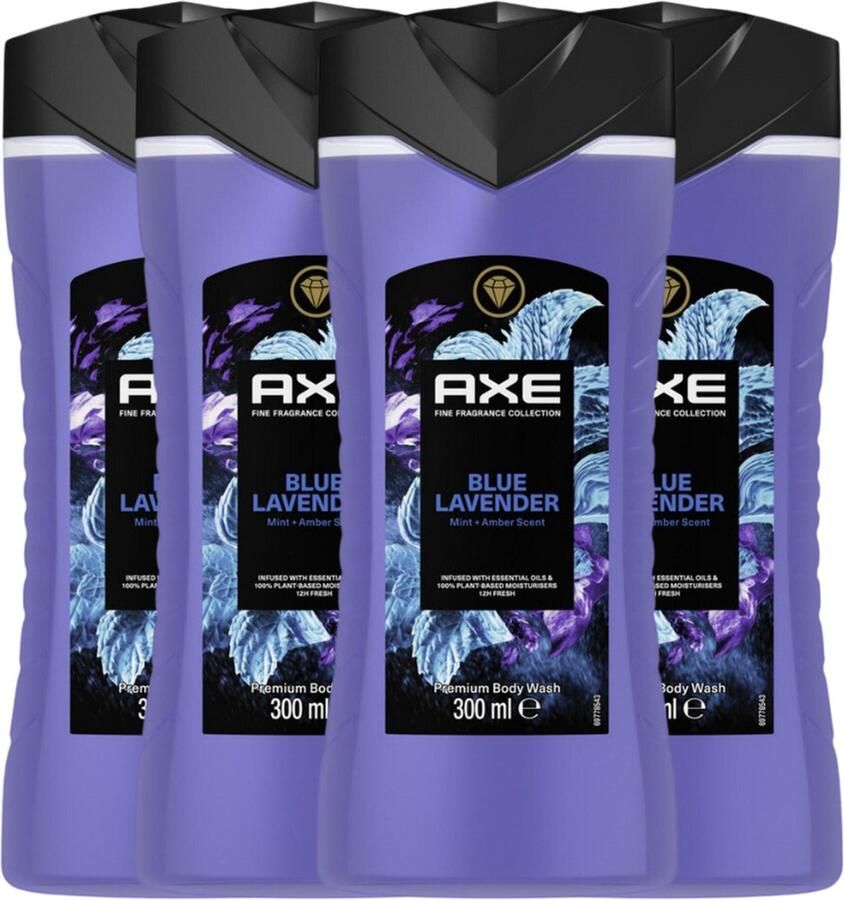 Axe Douchegel Blue Lavender 300 ml x 4 voordeelverpakking