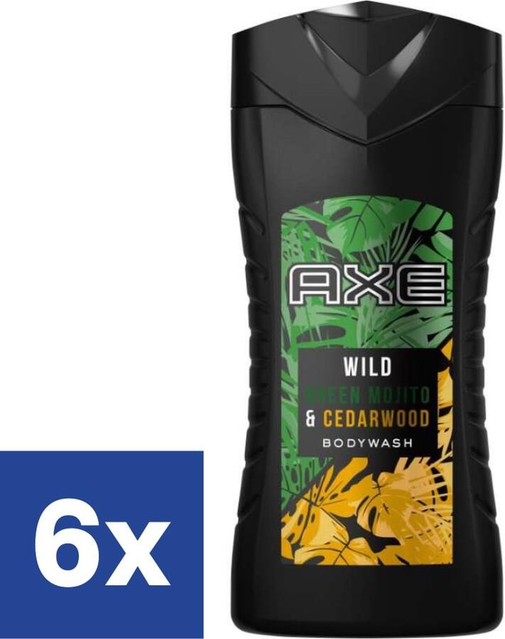 Axe Douchegel Wild Green Mojito & Cedarwood 6 x 250 ml