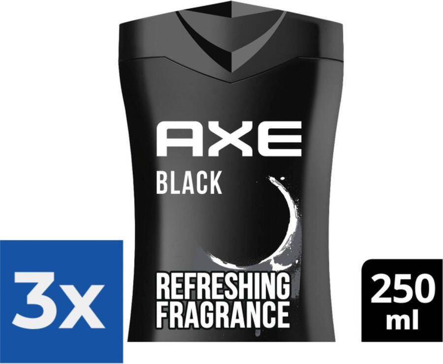 Axe Black 3-in-1 Douchegel 250 ml Voordeelverpakking 3 stuks