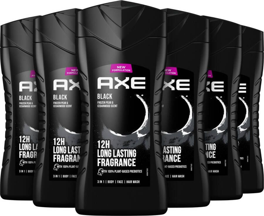 Axe Black 3-in-1 douchegel 6 x 250 ml voordeelverpakking