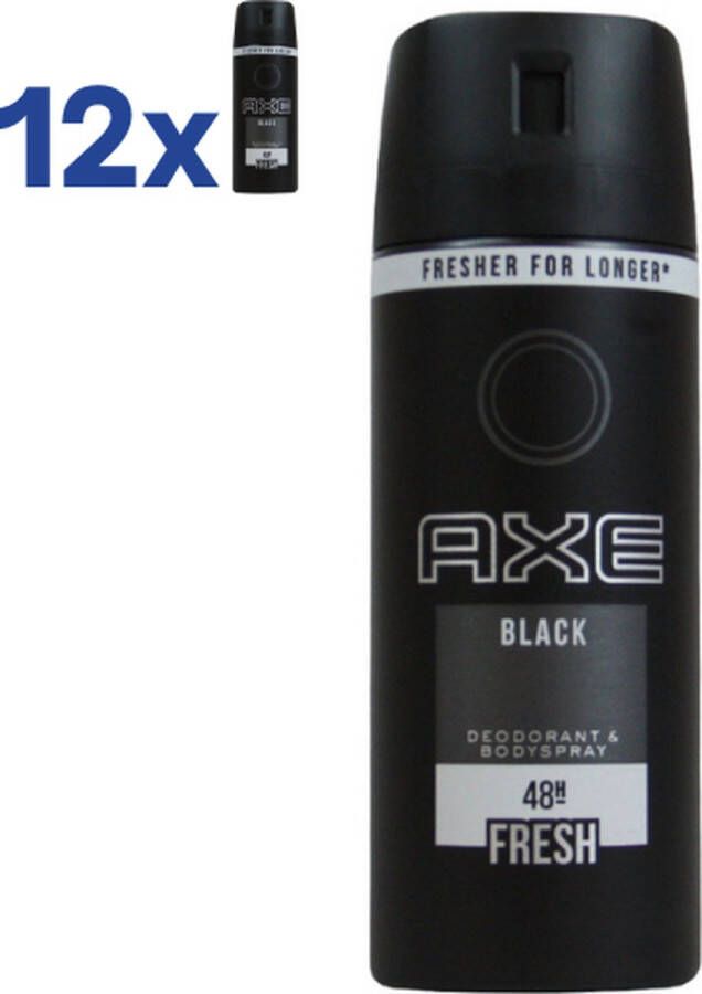 Axe Black Bodyspray Deodorant (voordeelverpakking) 12 x 150 ml