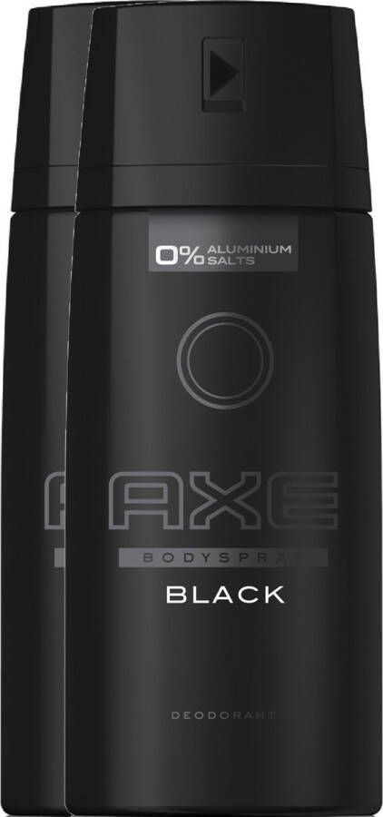 Axe Black Deodorant 2 x 150 ml Voordeelverpakking