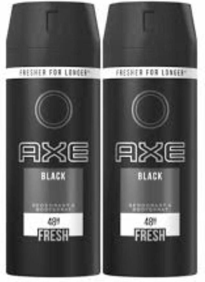 Axe BLACK DEODORANT SPRAY ALL OVER BODY SPRAY DUOPAK