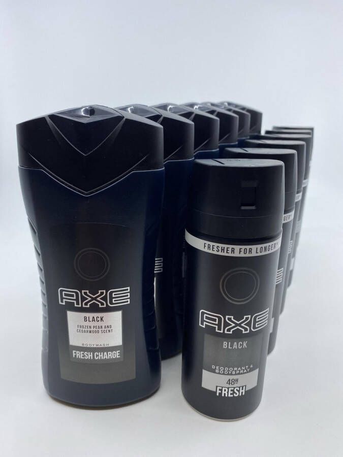 Axe Black Douchegel (6 x 250 ml) en Deodorant (6 x 150 ml)