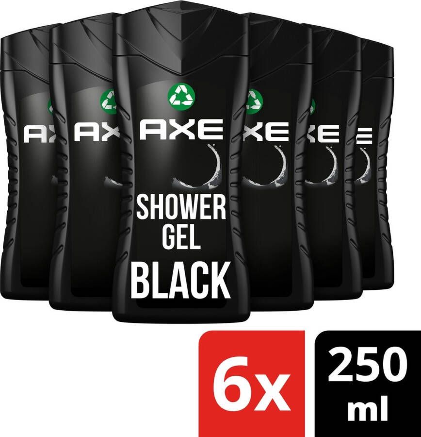 Axe Black For Men 6 x 250 ml Douchegel Voordeelverpakking