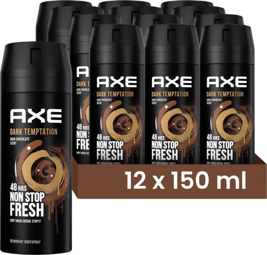 Axe Bodyspray Dark Temptation 150ML 12 Stuks Voordeelverpakking