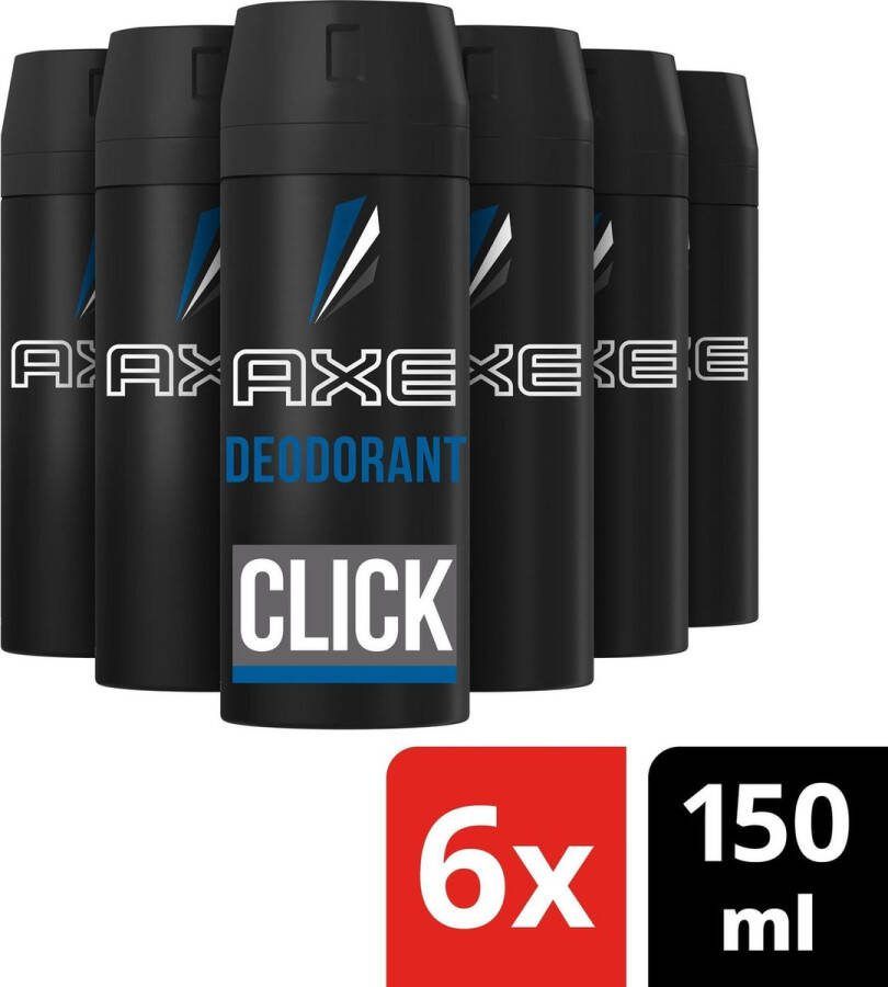 Axe Click Bodyspray Deodorant 6 x 150 ml Voordeelverpakking