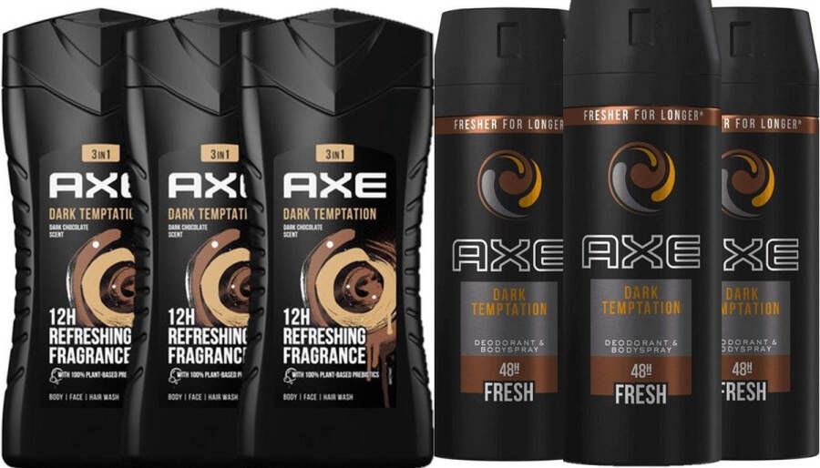 Axe Dark Temptation 3 Deo & 3 Douchegel MIX