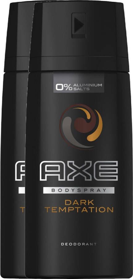Axe Dark Temptation Deodorant 2 x 150 ml Voordeelverpakking