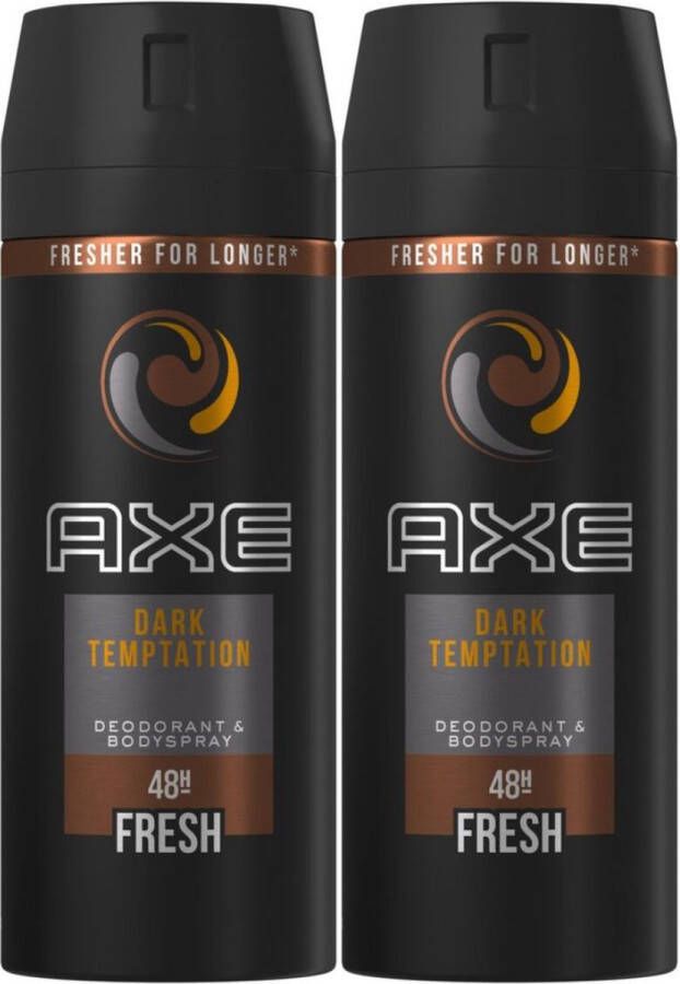 Axe Dark Temptation Deodorant Bodyspray 2 x 150 ml Voordeelverpakking