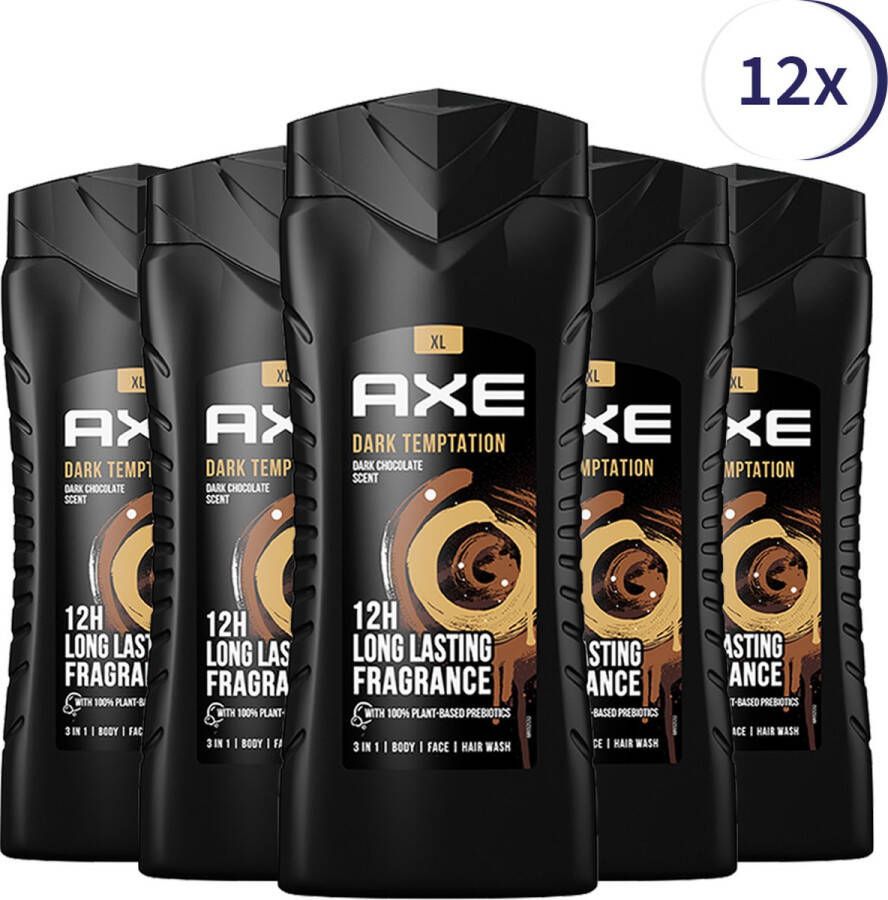 Axe Dark Temptation Showergel 12 x 400 ml Voordeelverpakking