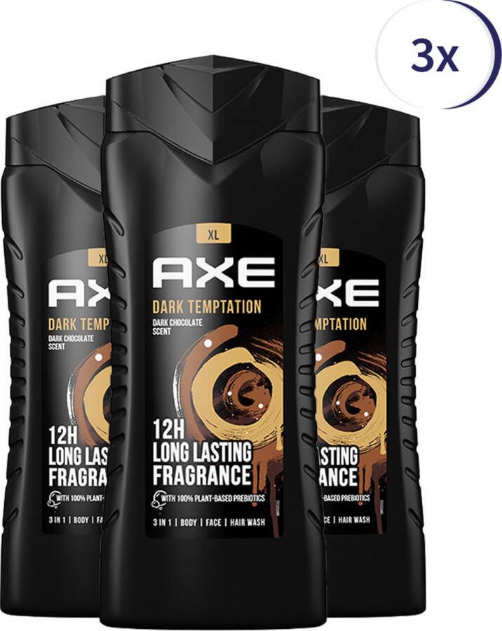 Axe Dark Temptation Showergel 3 x 400 ml Voordeelverpakking