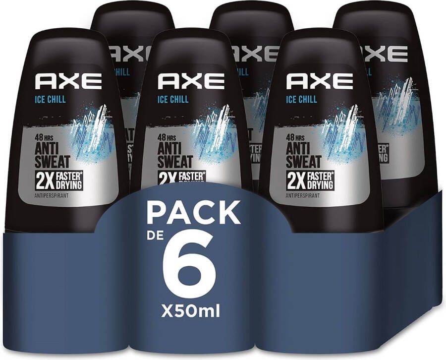 Axe Deo Roller Ice Chill 48H Dry 6 x 50 ml