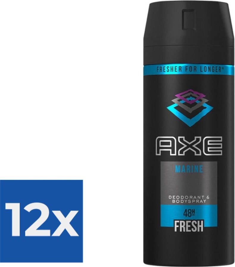 Axe Deo Spray 150 ml Marine Voordeelverpakking 12 stuks