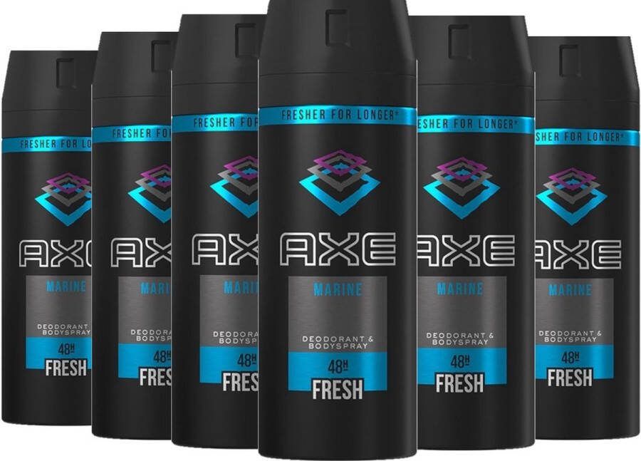 Axe Deo Spray 150 ml Marine Voordeelverpakking 6 stuks