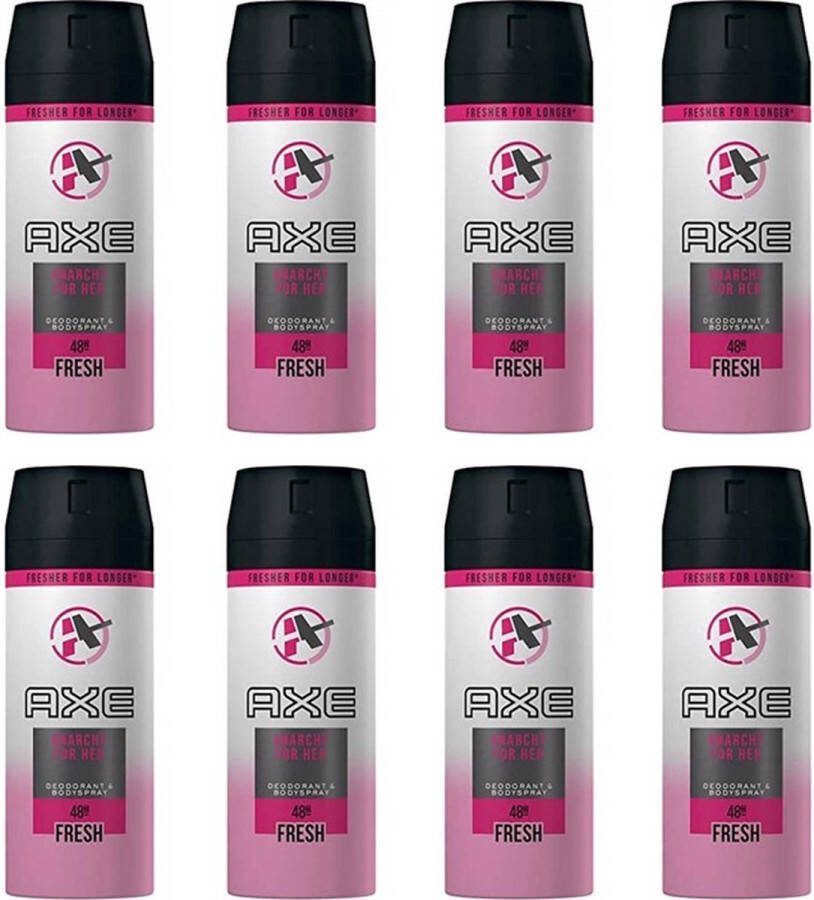 Axe Deo Spray Anarchy for Her Grootverpakking 8 x 150 ml