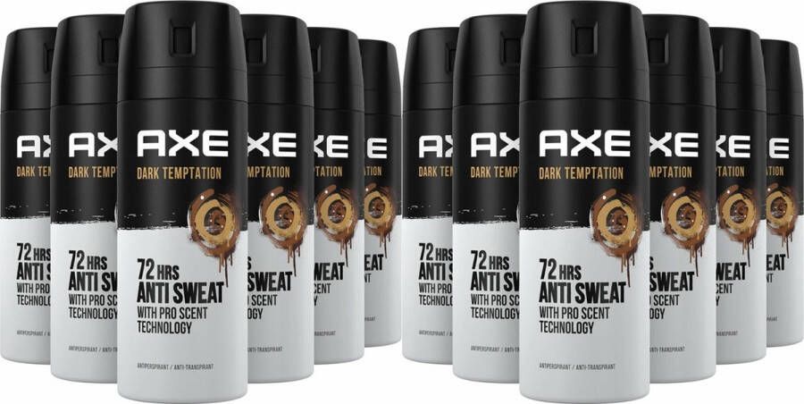 Axe Dark Temptation Dry Anti Perspirant Deospray JUMBOPAK 12 x 150 ml