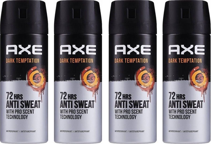Axe Deo Spray Dark Temptation Dry 4 x 150 ml
