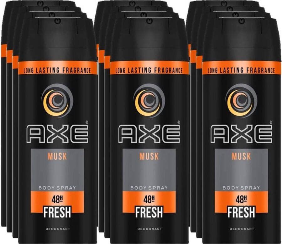 Axe Deospray Musk 150 ml Voordeelverpakking 12 stuks