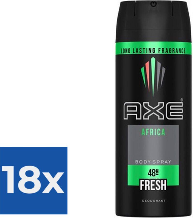 Axe Deodorant Africa 150ml Voordeelverpakking 18 stuks