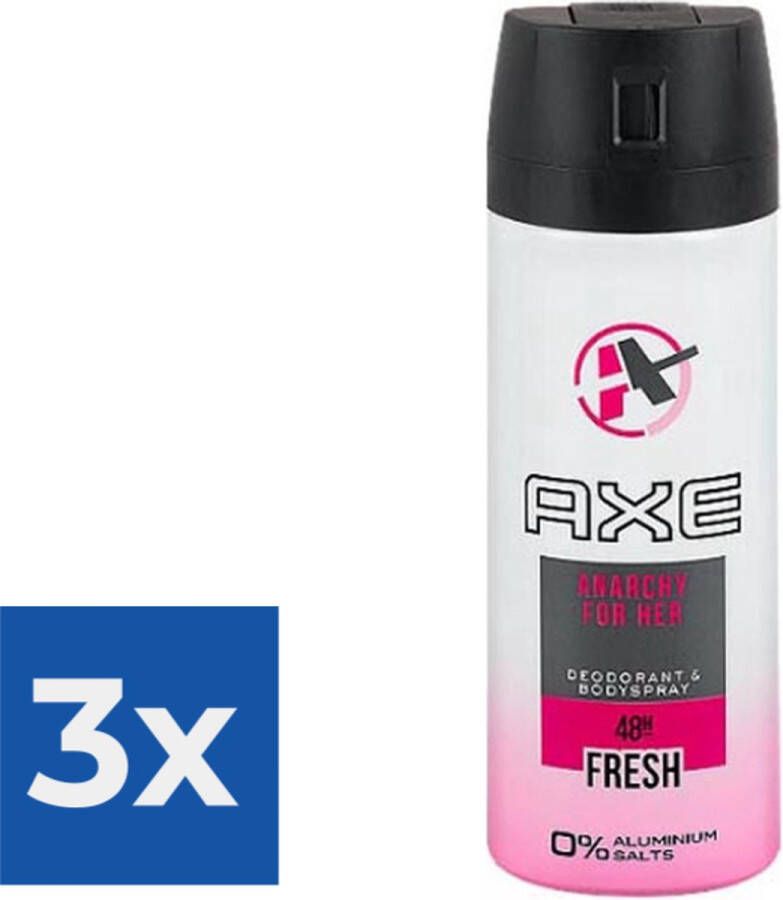 Axe Deodorant Anarchy For Her 150ml Voordeelverpakking 3 stuks