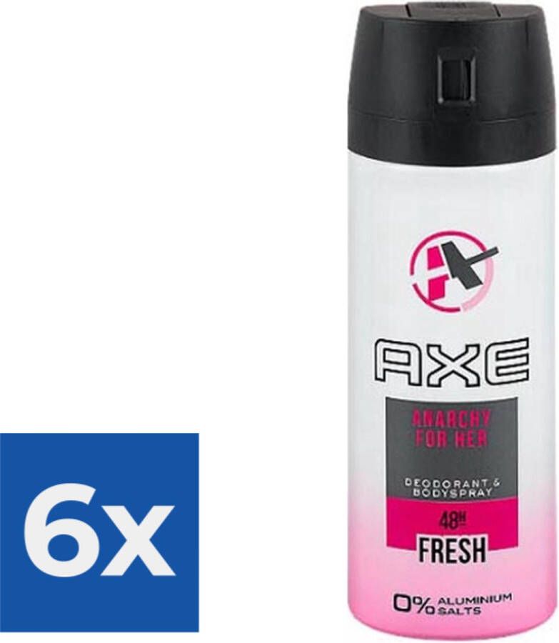 Axe Deodorant Anarchy For Her 150ml Voordeelverpakking 6 stuks