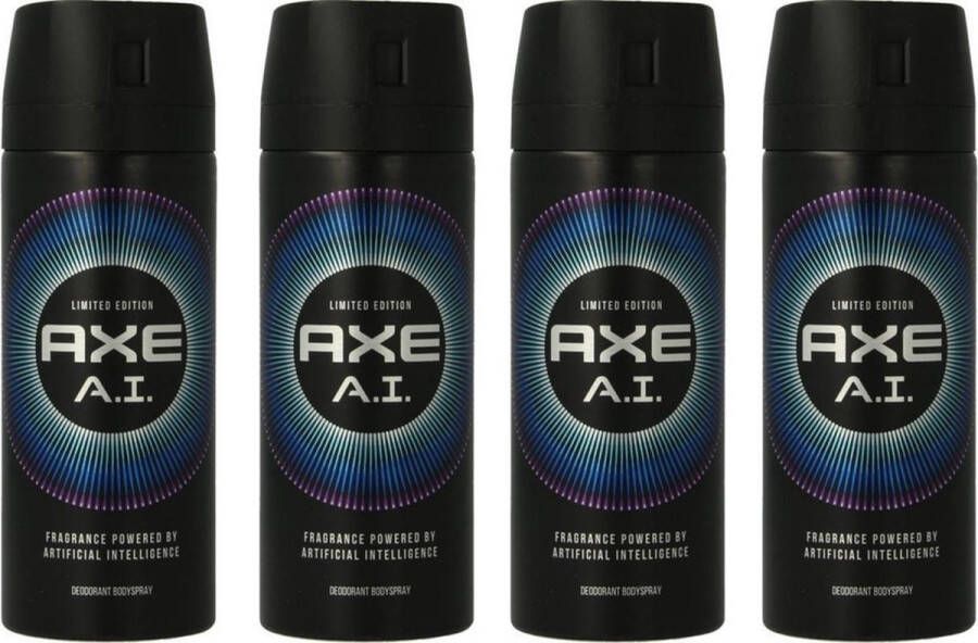 Axe Deodorant Bodyspray A.I. Fresh Voordeelverpakking 4 x 150 ml