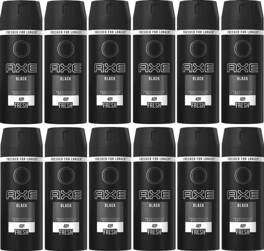 Axe Deodorant Bodyspray Black JUMBOPAK 12 x 150 ml 1800 ml