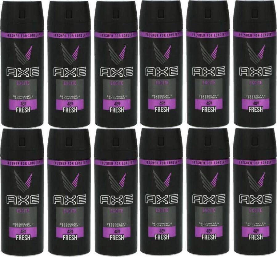 Axe Deodorant Bodyspray Excite JUMBOPAK 12 x 150 ml