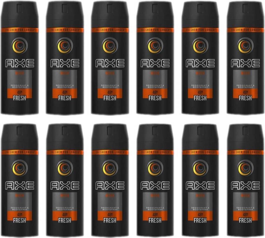 Axe Deodorant Bodyspray Musk 12x 150 ml Voordeelverpakking
