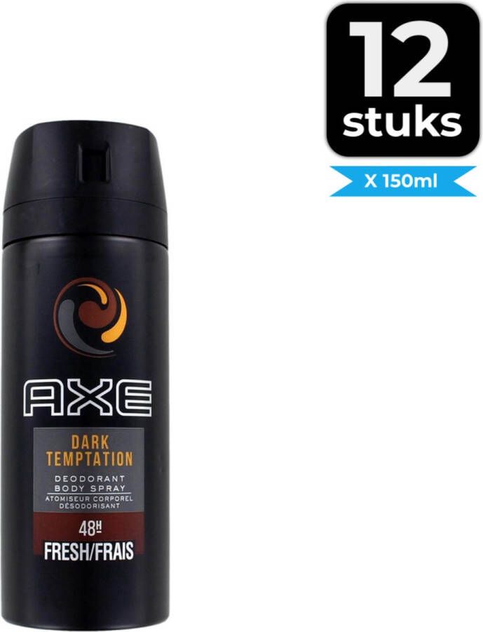 Axe Deodorant Dark Temptation 150ml Voordeelverpakking 12 stuks