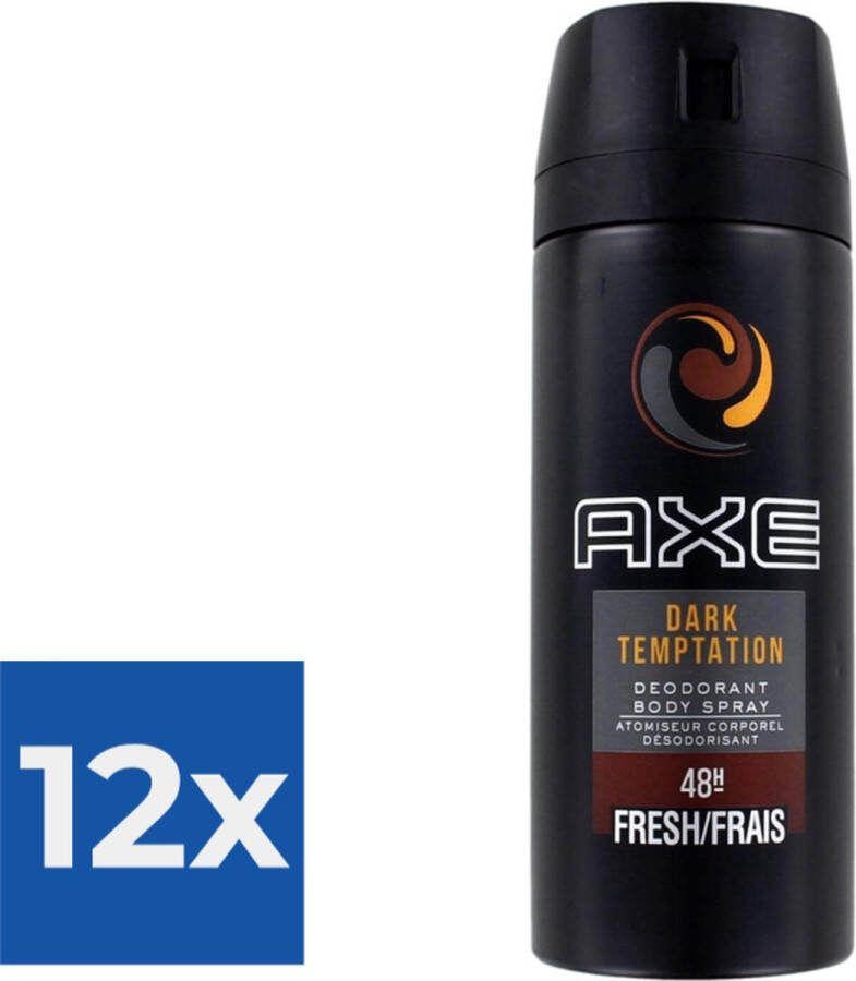 Axe Deodorant Dark Temptation 150ml Voordeelverpakking 12 stuks